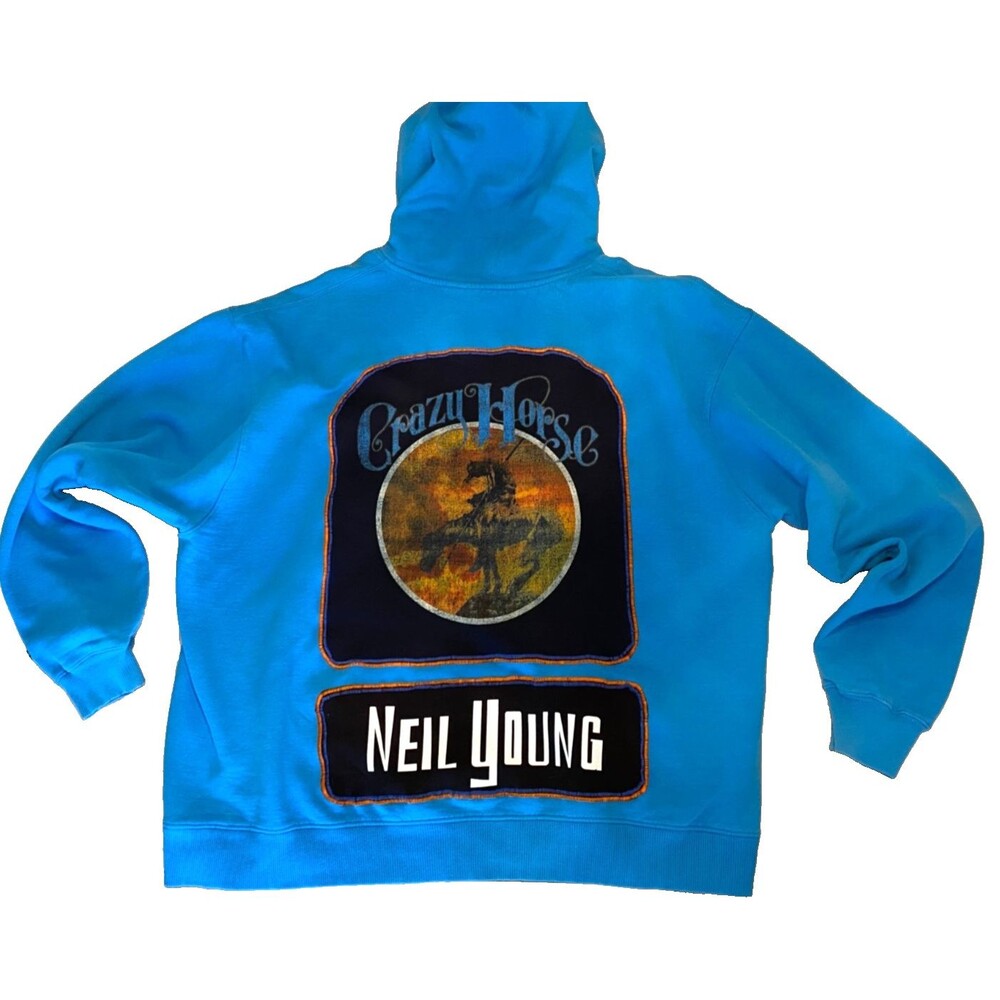 NEIL YOUNG Crazy Horse Twisted Road Motel CHAMPION Adult 2XL HOODIE Sweatshirt